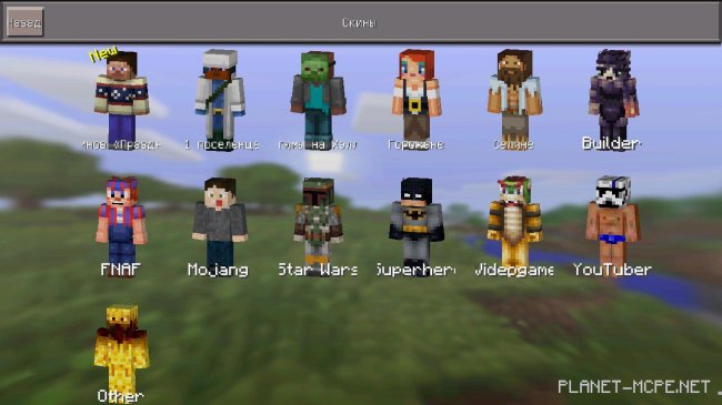 Мод More Skin Packs 0.13.1 Мод More Skin Packs 0.13.1