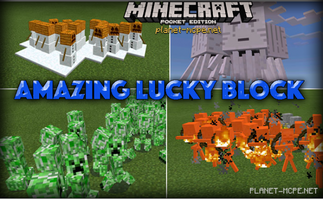 Мод Amazing Lucky Block 0.15.3/0.14.0/0.13.1