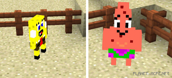 Мод SpongeBob Mobs 0.15.4/0.14.0/0.13.1 Мод SpongeBob Mobs 0.15.4/0.14.0/0.13.1