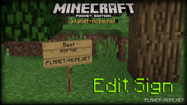 Мод Edit Sign 0.15.9/0.14.3