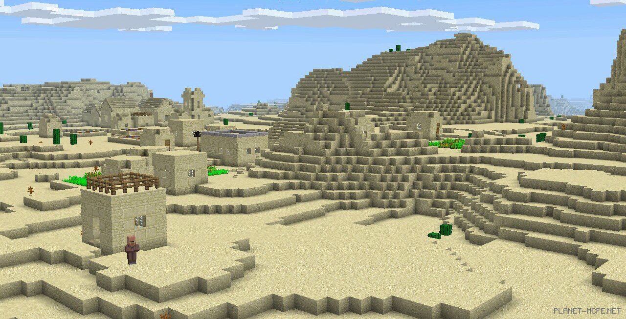 сид на майнкрафт 0.14.0на песчаный деревню