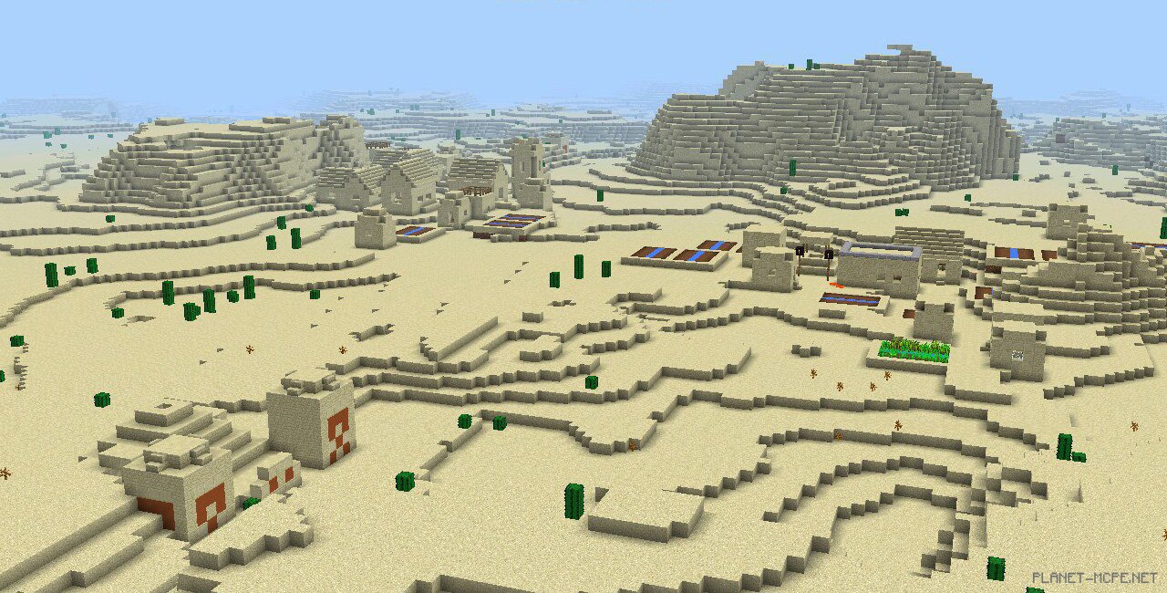 сид на майнкрафт 0.14.0на песчаный деревню #1