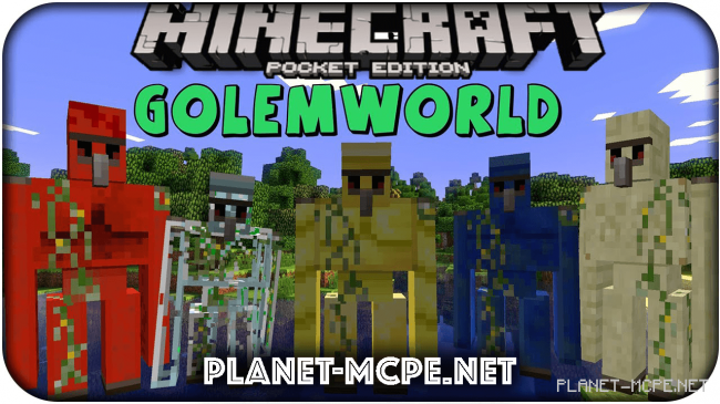Мод Golem World PE 0.15.6/0.15.4/0.14.0