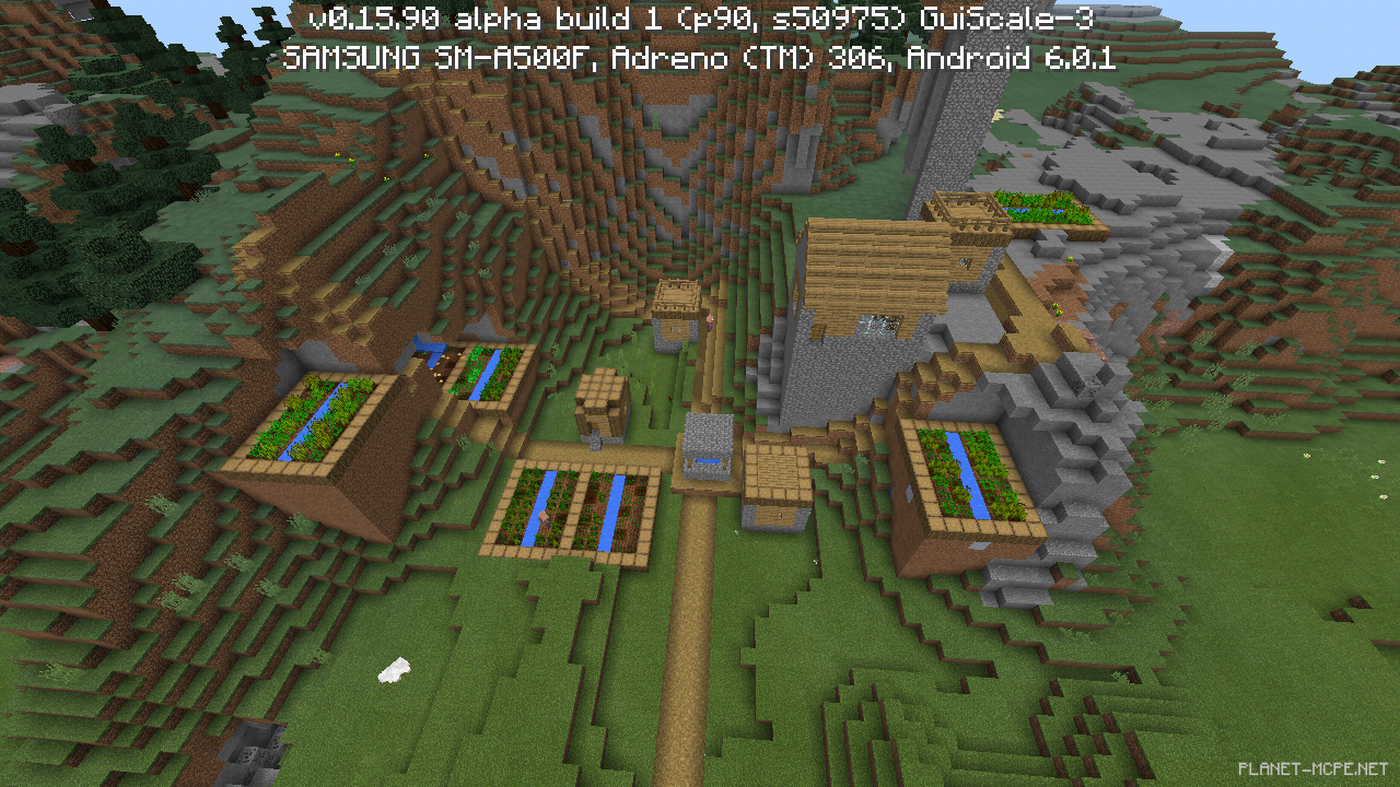 Деревня в горах (0.16.x - 0.15.x)  Сиды для Minecraft PE