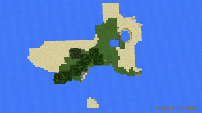 Идеально ровный остров с деревьями [0.16.x - 0.15.x]