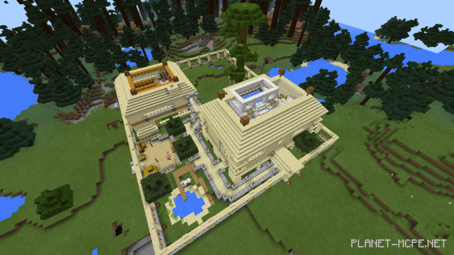 Полная постройка дома из песчаника [80 частей][Гайды Minecraft PE]