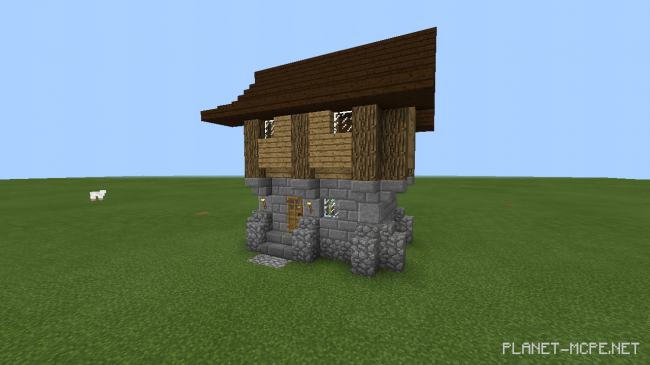 Двухэтажный средневековый домик [2 часть][Гайды Minecraft PE]