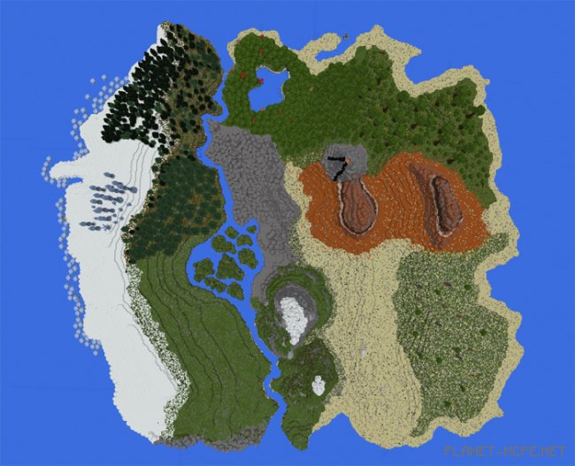 Карта Ekza’s Terrain Overhaul [Ландшафт]